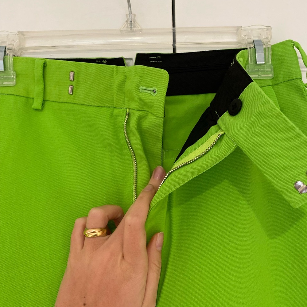 Aritzia Green Wide-Leg Trousers - Picture 4 of 6